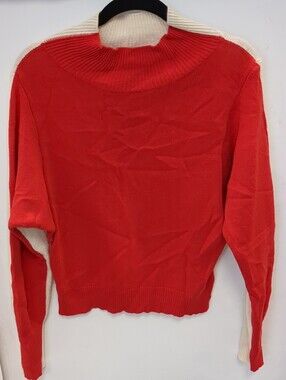 Nordstrom Red Sweater with Cream Back
